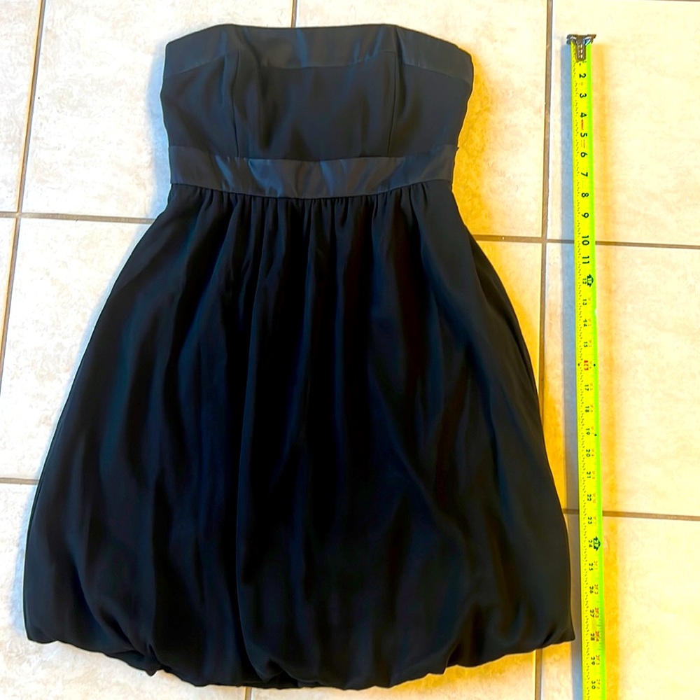 White House black market black strapless cocktail dress